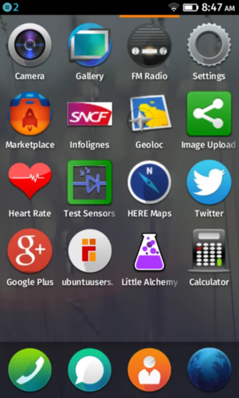 Der App-Launcher von FirefoxOS