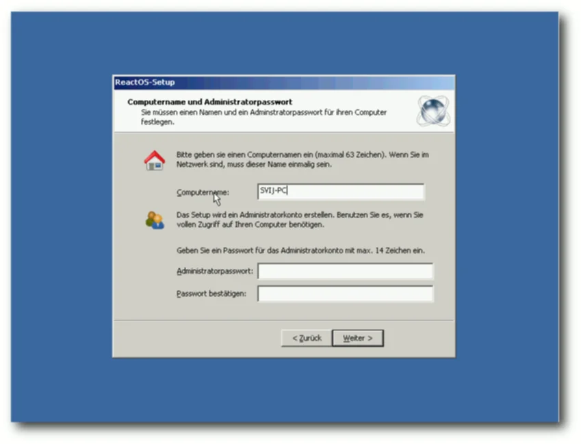 ReactOS Setup Assistent